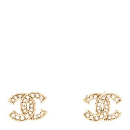 Chanel Pearl CC Earrings Gold 1 of 4