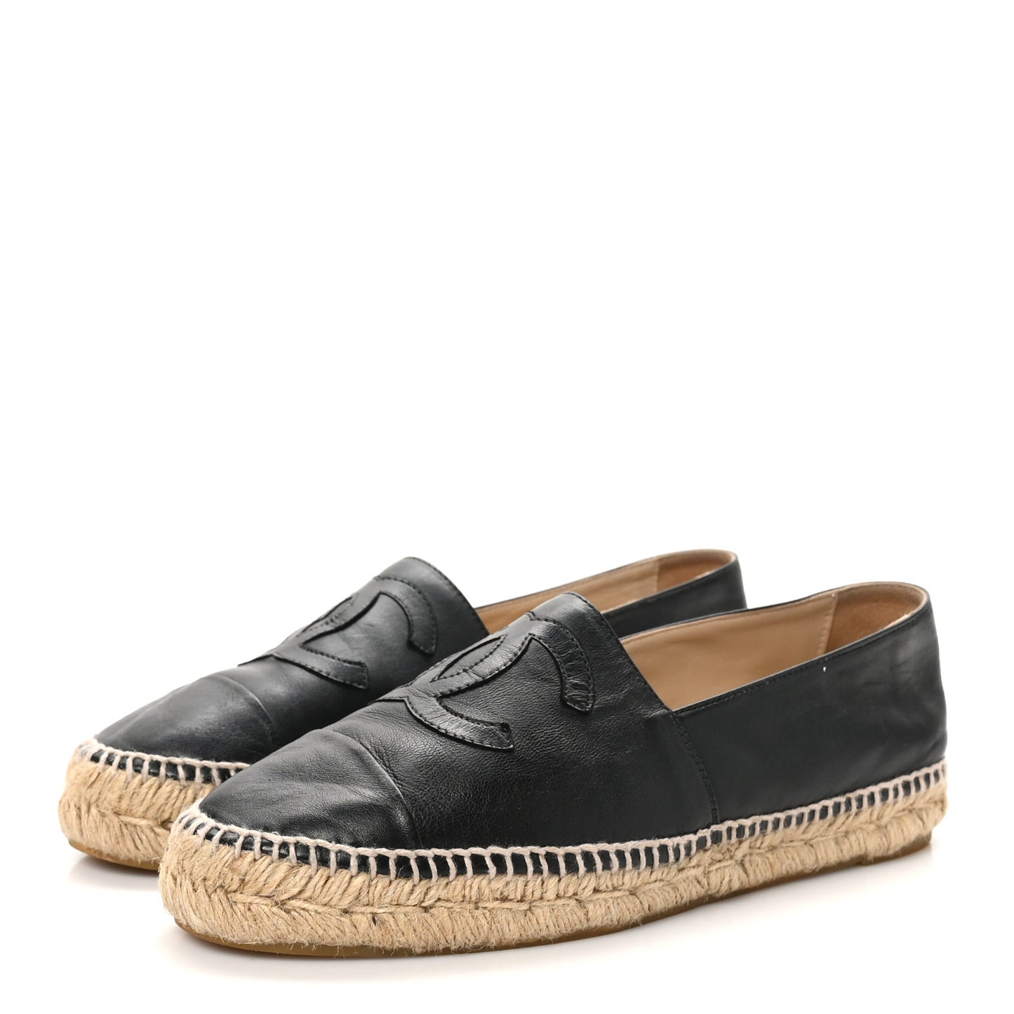 Lambskin CC Espadrilles 40 Black