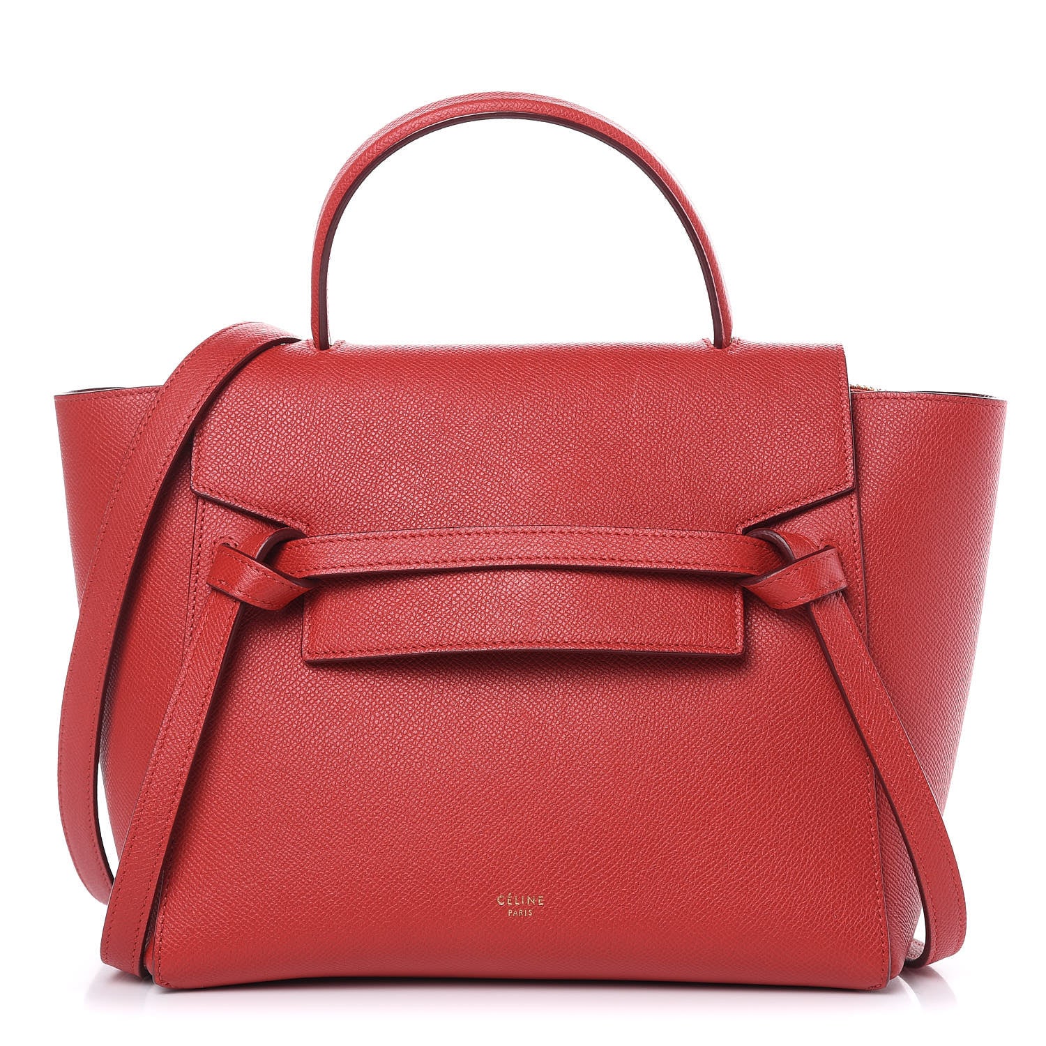 Celine Baby Grained Calfskin Micro Belt Bag Coquelicot 1 of 9