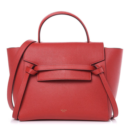Celine Baby Grained Calfskin Micro Belt Bag Coquelicot 1 of 9