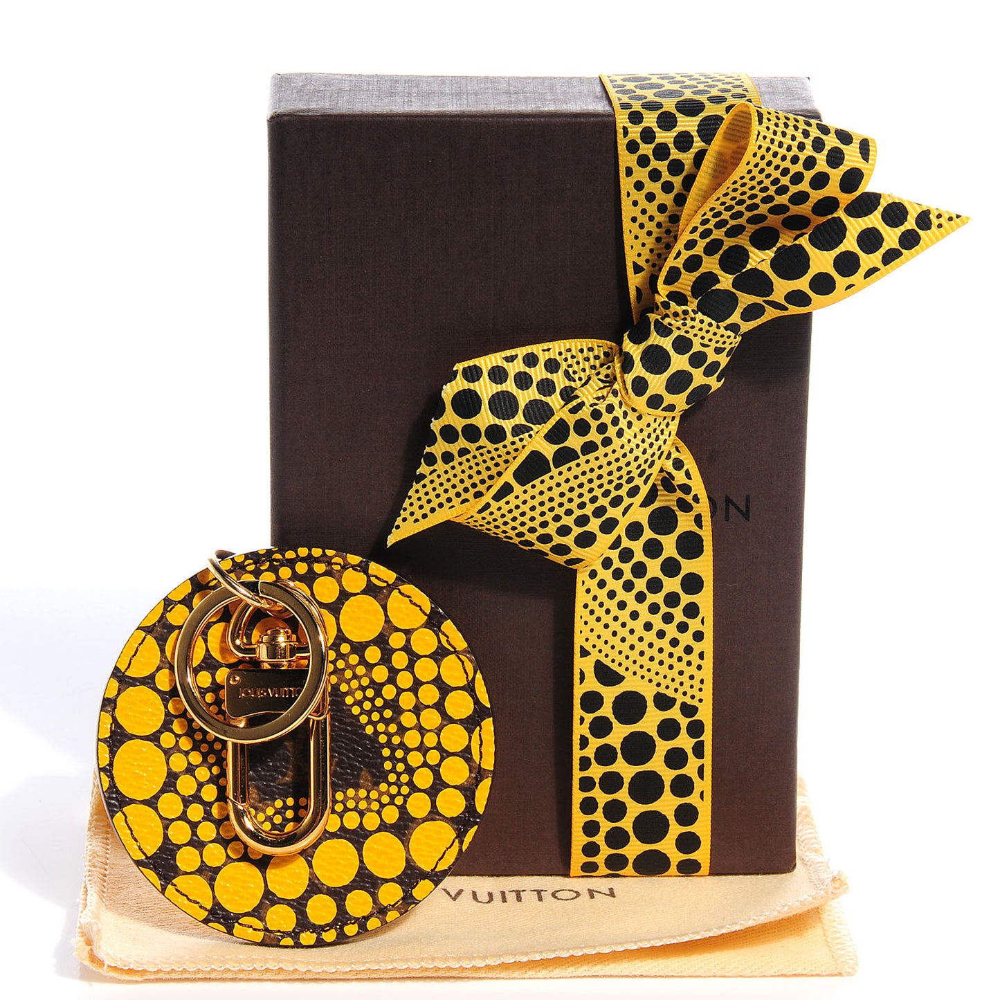 Monogram Kusama Town Key Ring Yellow