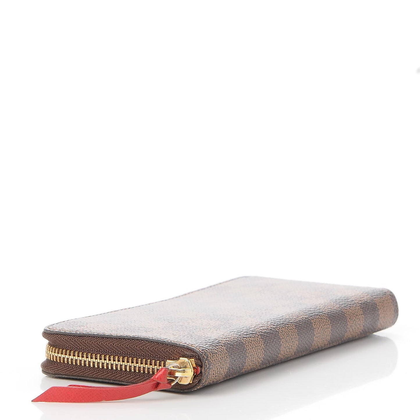 Damier Ebene Clemence Wallet Cherry