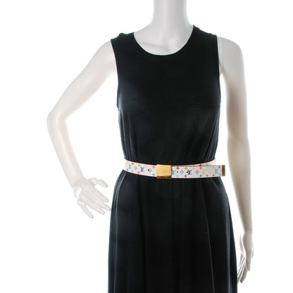 Louis Vuitton Monogram Multicolor Ceinture Belt 70 28 White 2 of 8