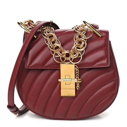 Chloe Calfskin Quilted Mini Drew Bijou Shoulder Bag Plum Purple 1 of 7