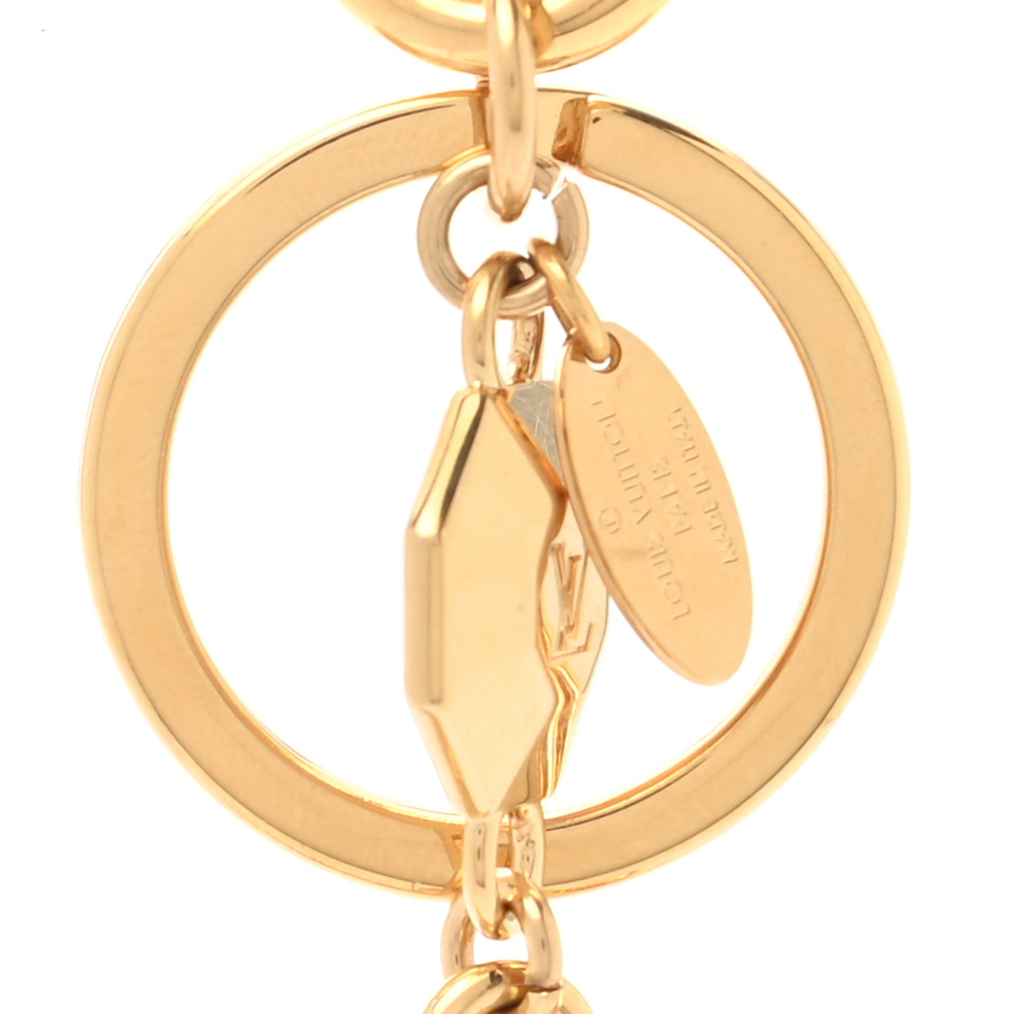 LV Facettes Bag Charm Key Holder Gold