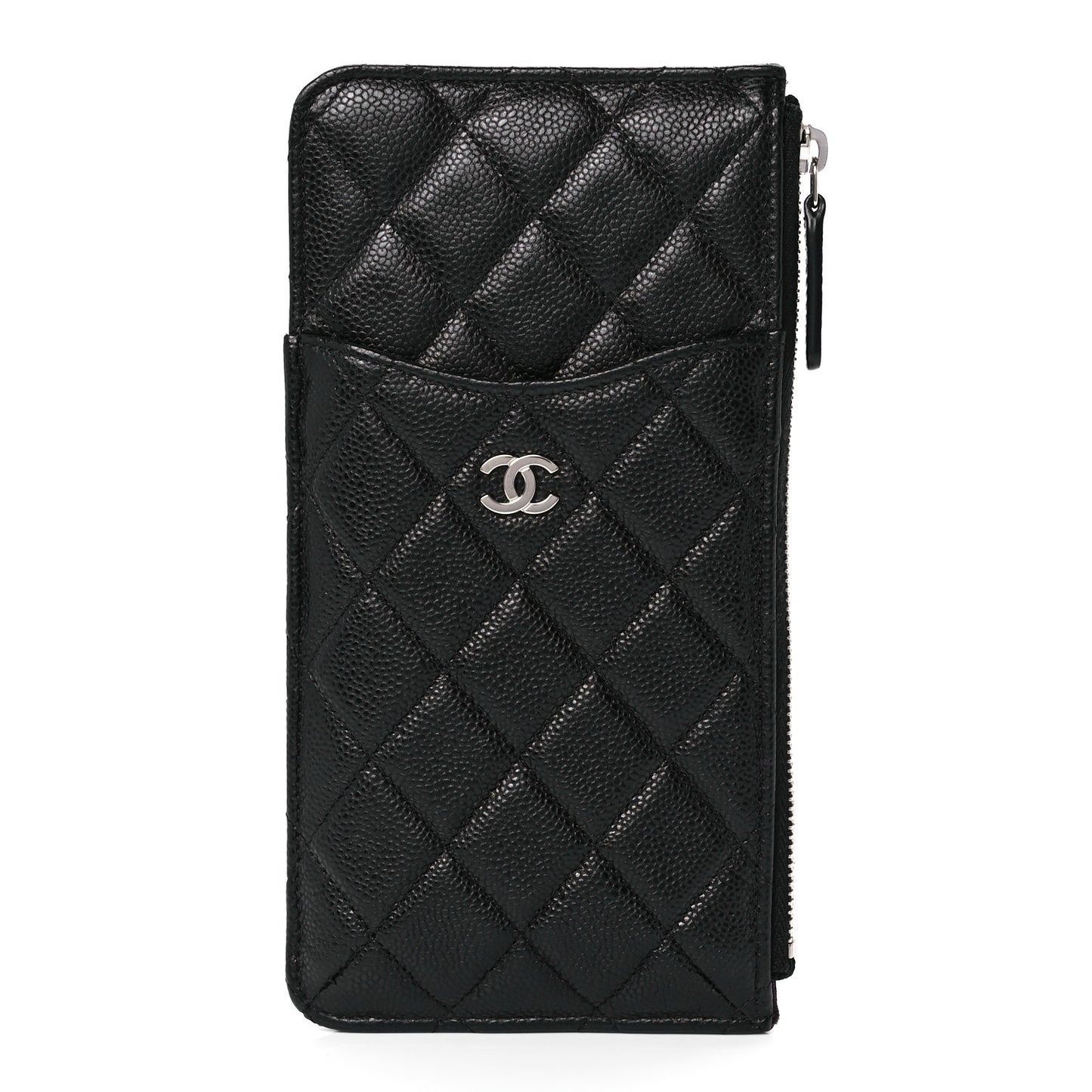 Caviar Quilted Classic iPhone Pouch Black
