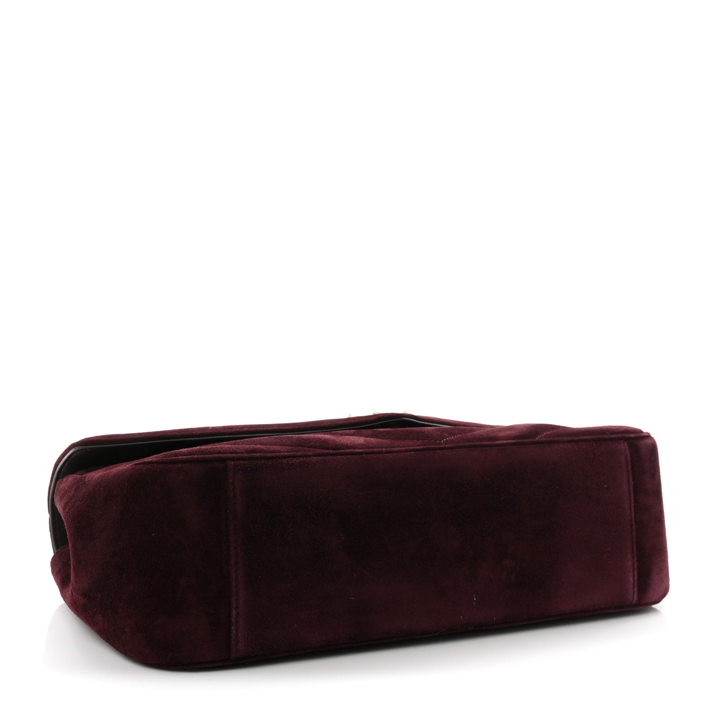 Suede Chevron Quilted Medium LouLou Smoky Burgundy