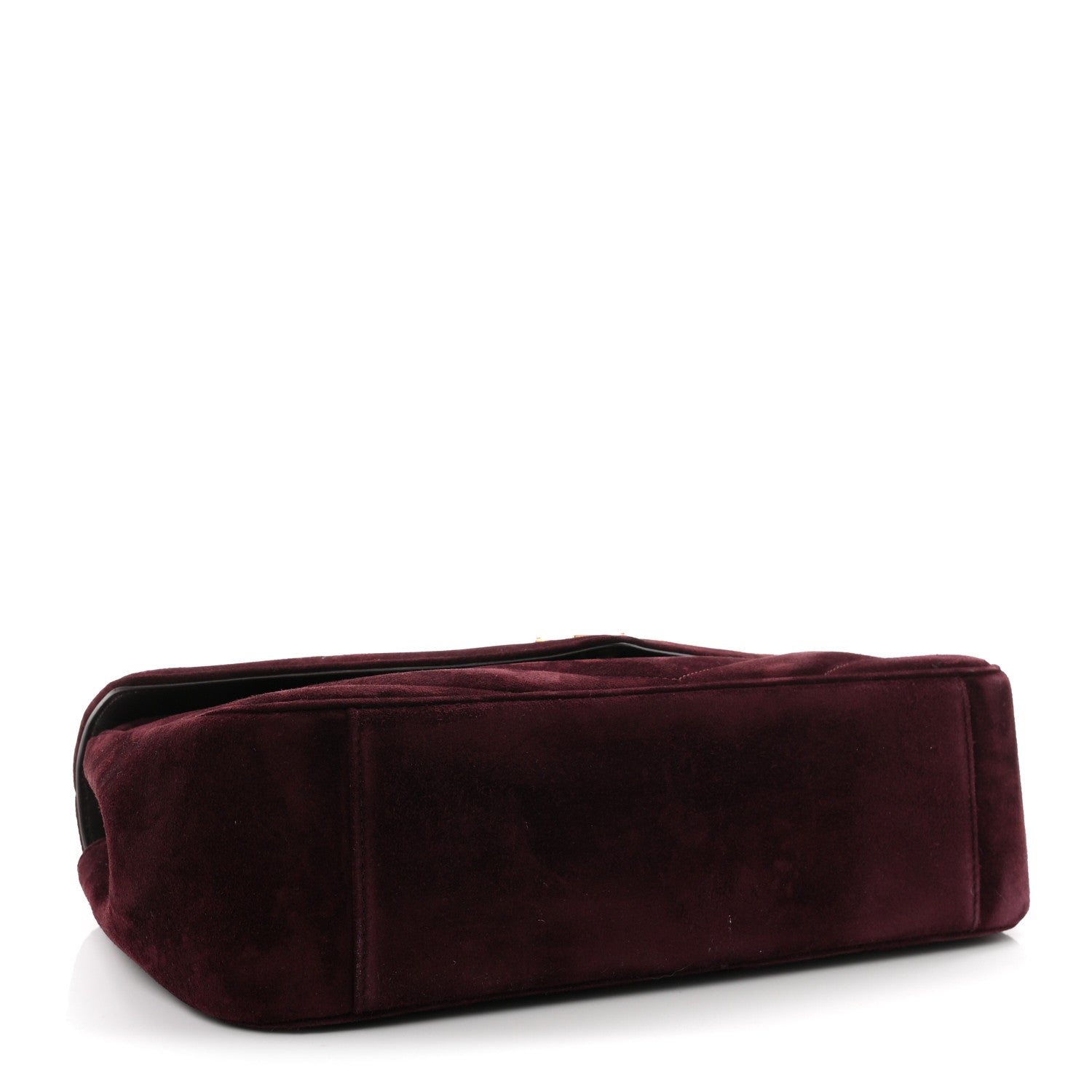 Saint Laurent Suede Chevron Quilted Medium LouLou Smoky Burgundy 5 of 12