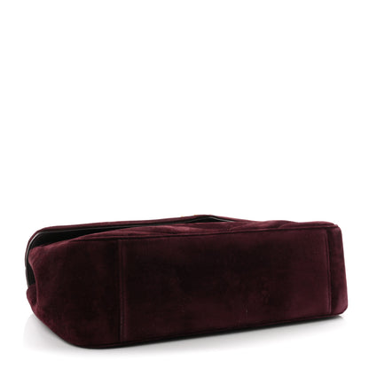 Saint Laurent Suede Chevron Quilted Medium LouLou Smoky Burgundy 5 of 12