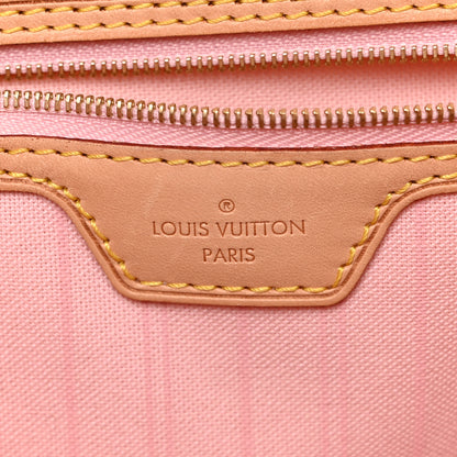 Louis Vuitton Damier Azur Delightful MM Rose Ballerine 6 of 15