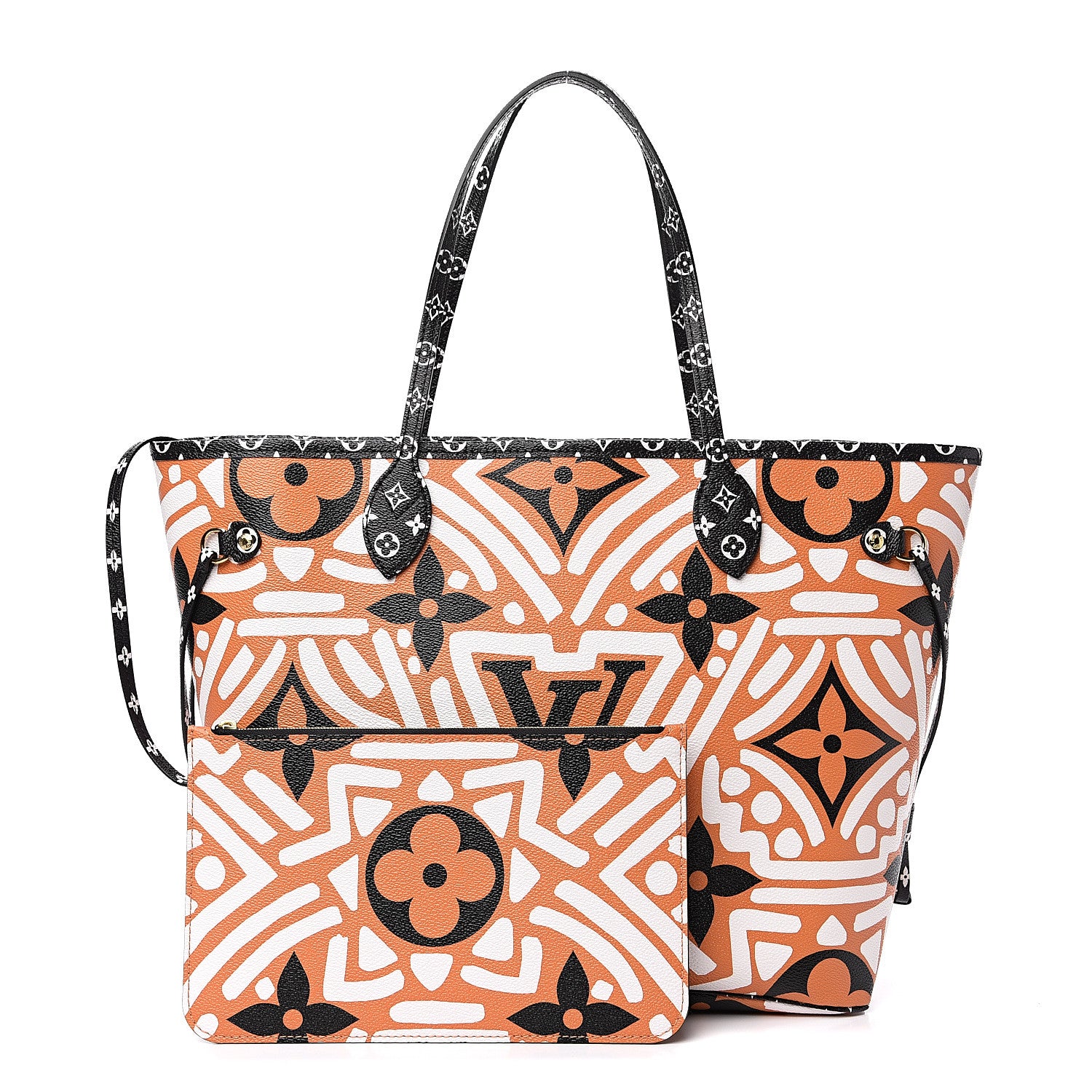 Louis Vuitton Monogram Giant Crafty Neverfull MM Creme Caramel 1 of 9