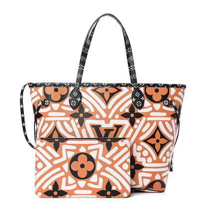 Louis Vuitton Monogram Giant Crafty Neverfull MM Creme Caramel 1 of 9