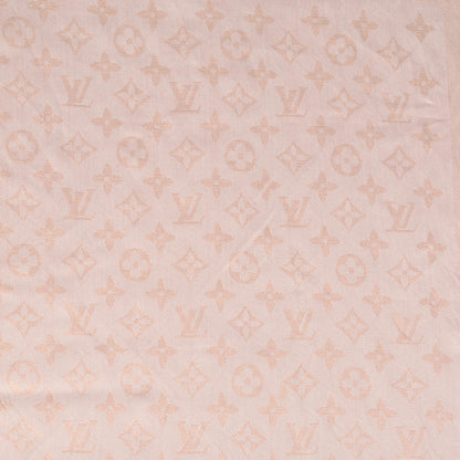 Louis Vuitton Silk Wool Monogram Voile Shawl Peach 1 of 6