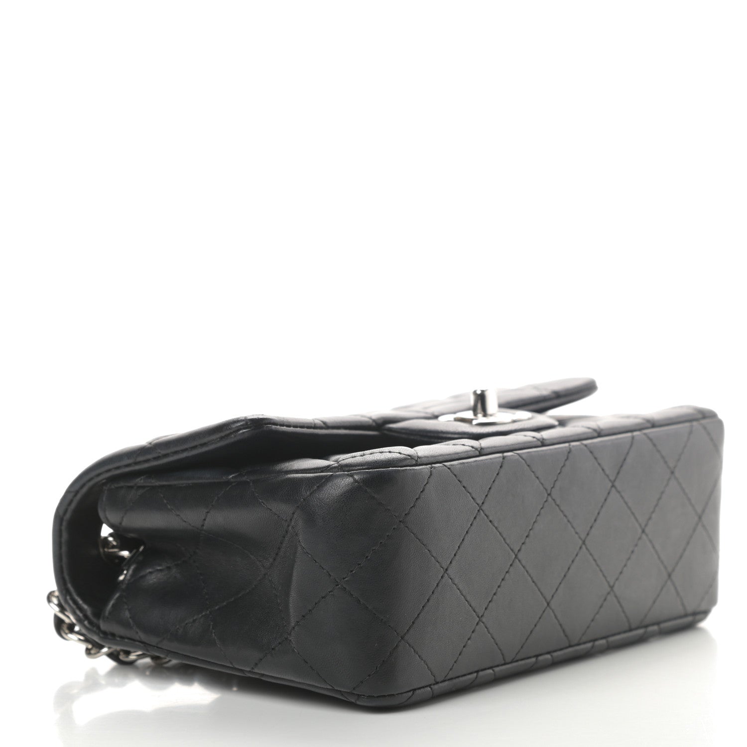 Chanel Lambskin Quilted Mini Rectangular Flap Black 4 of 11