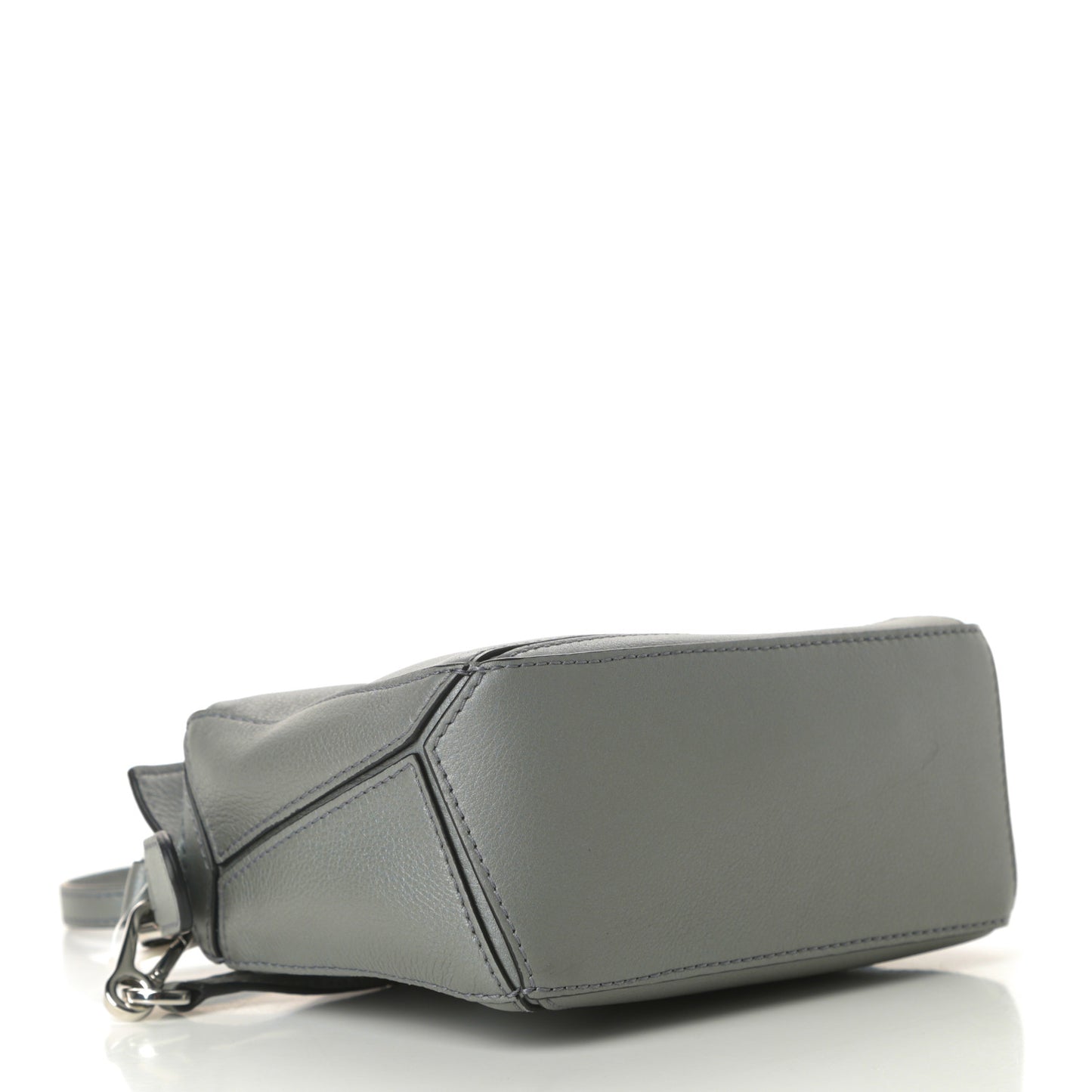 Metallic Calfskin Mini Puzzle Bag Gunmetal