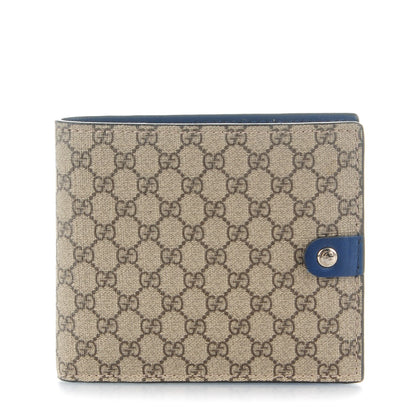 Gucci Monogram GG Supreme Bi-Fold Wallet Blue 1 of 7