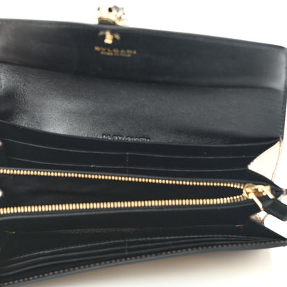 Bulgari Metallic Calfskin Serpenti Forever Wallet Gold 5 of 10