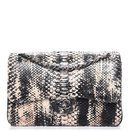 Chanel Python Jumbo Double Flap 1 of 10