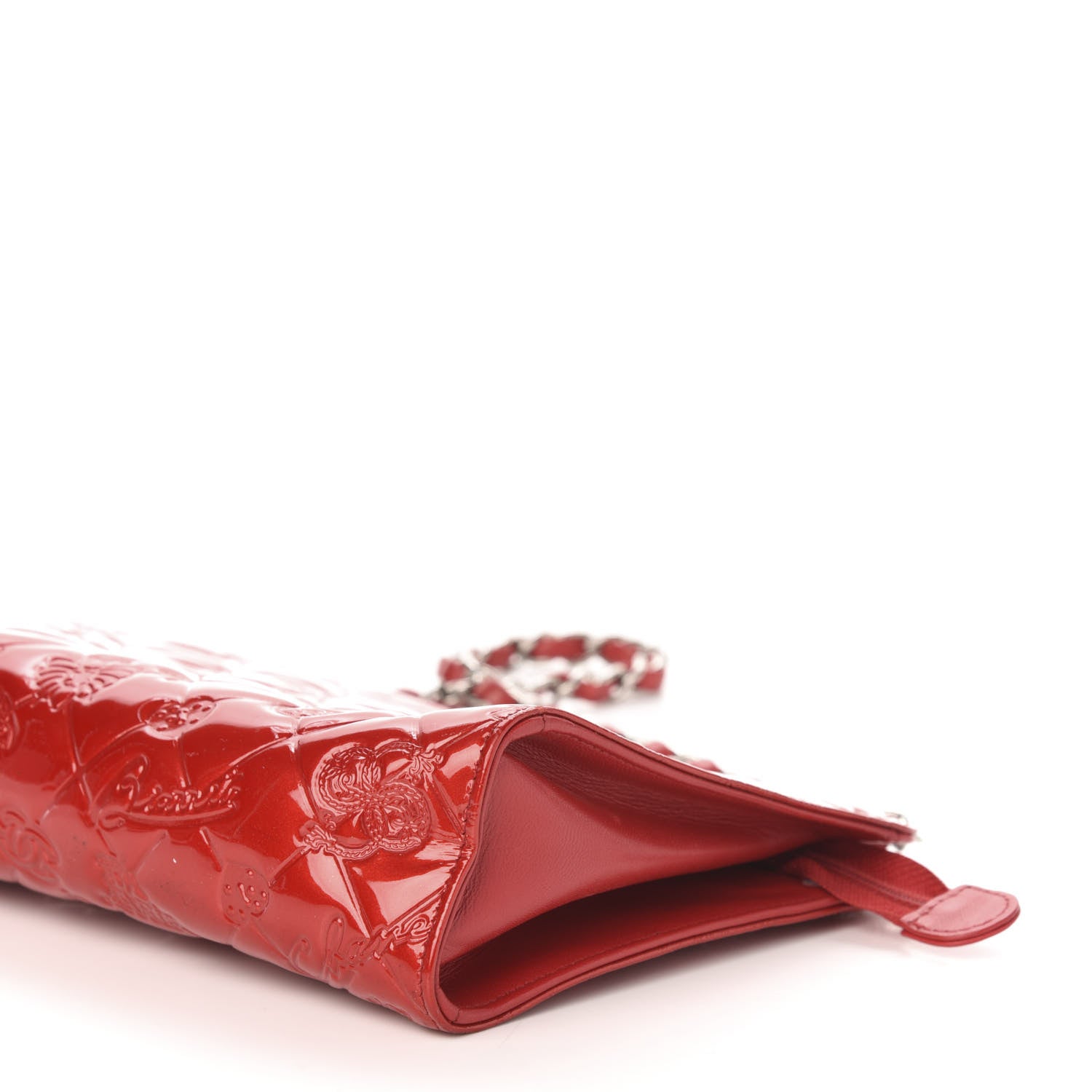 Chanel Patent Calfskin Lucky Symbols Pochette Red 12 of 15