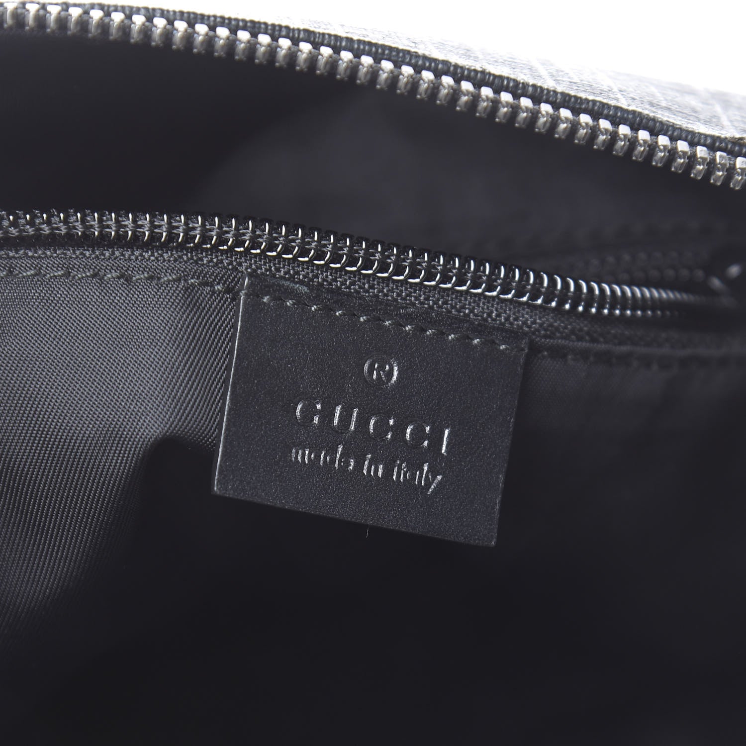 Gucci GG Supreme Monogram Crossbody Messenger Bag Black Grey 5 of 10