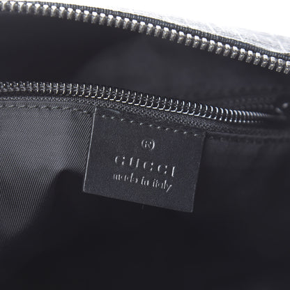 Gucci GG Supreme Monogram Crossbody Messenger Bag Black Grey 5 of 10