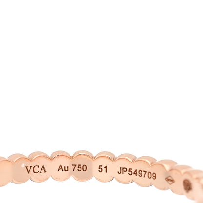 Van Cleef & Arpels 18K Rose Gold Small Perlee Ring 51 5.75 4 of 5