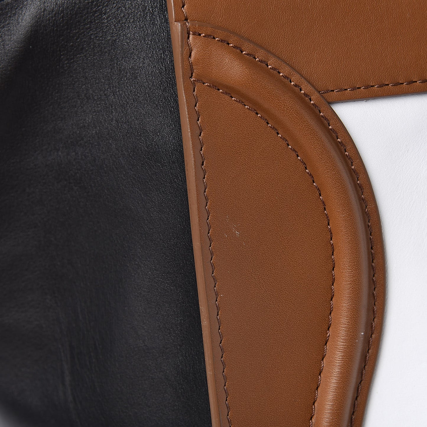 Smooth Calfskin Mini Tri-Color Luggage Brown