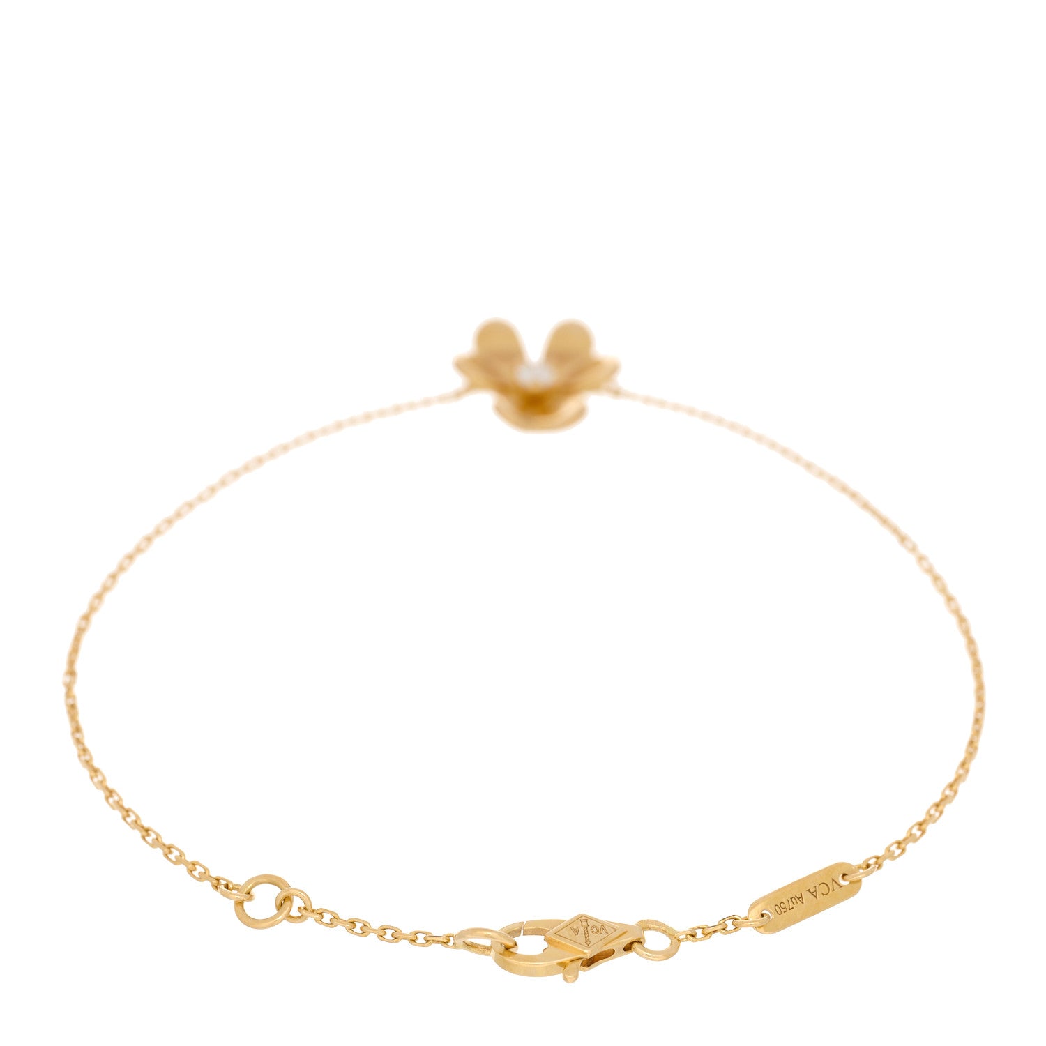 Van Cleef & Arpels 18K Yellow Gold Diamond Mini Frivole Bracelet 2 of 5
