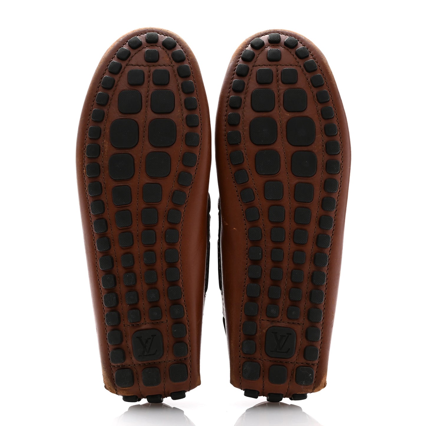 Calfskin Mens Arizona Car Shoe Moccasin Loafers 8 Brown