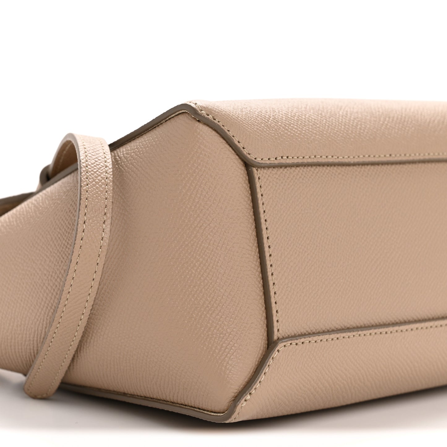 Grained Calfskin Nano Belt Bag Light Taupe
