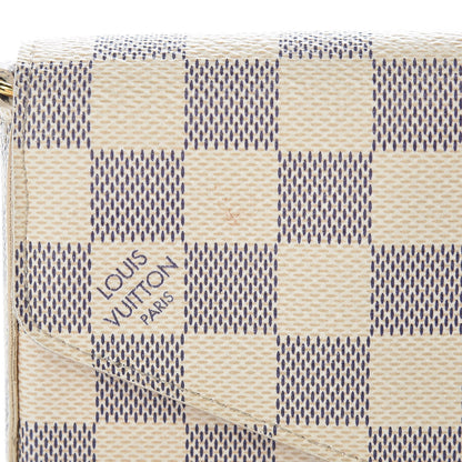 Louis Vuitton Damier Azur Pochette Felicie Chain Wallet Rose Ballerine 12 of 16