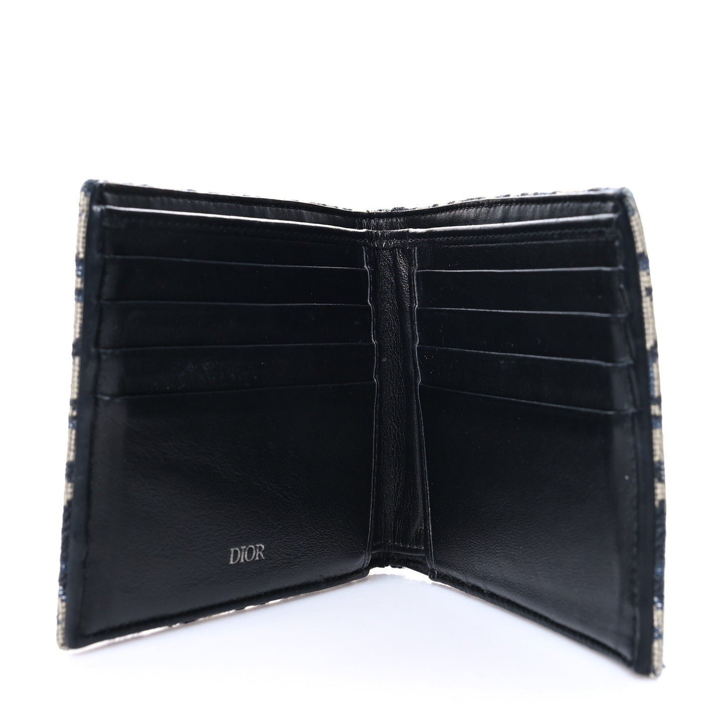 Oblique Bi-Fold Wallet Blue