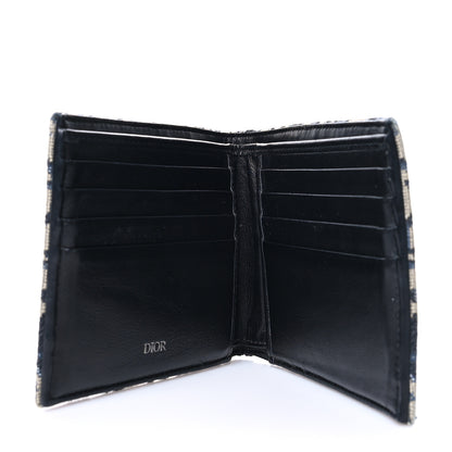 Christian Dior Oblique Bi-Fold Wallet Blue 5 of 11