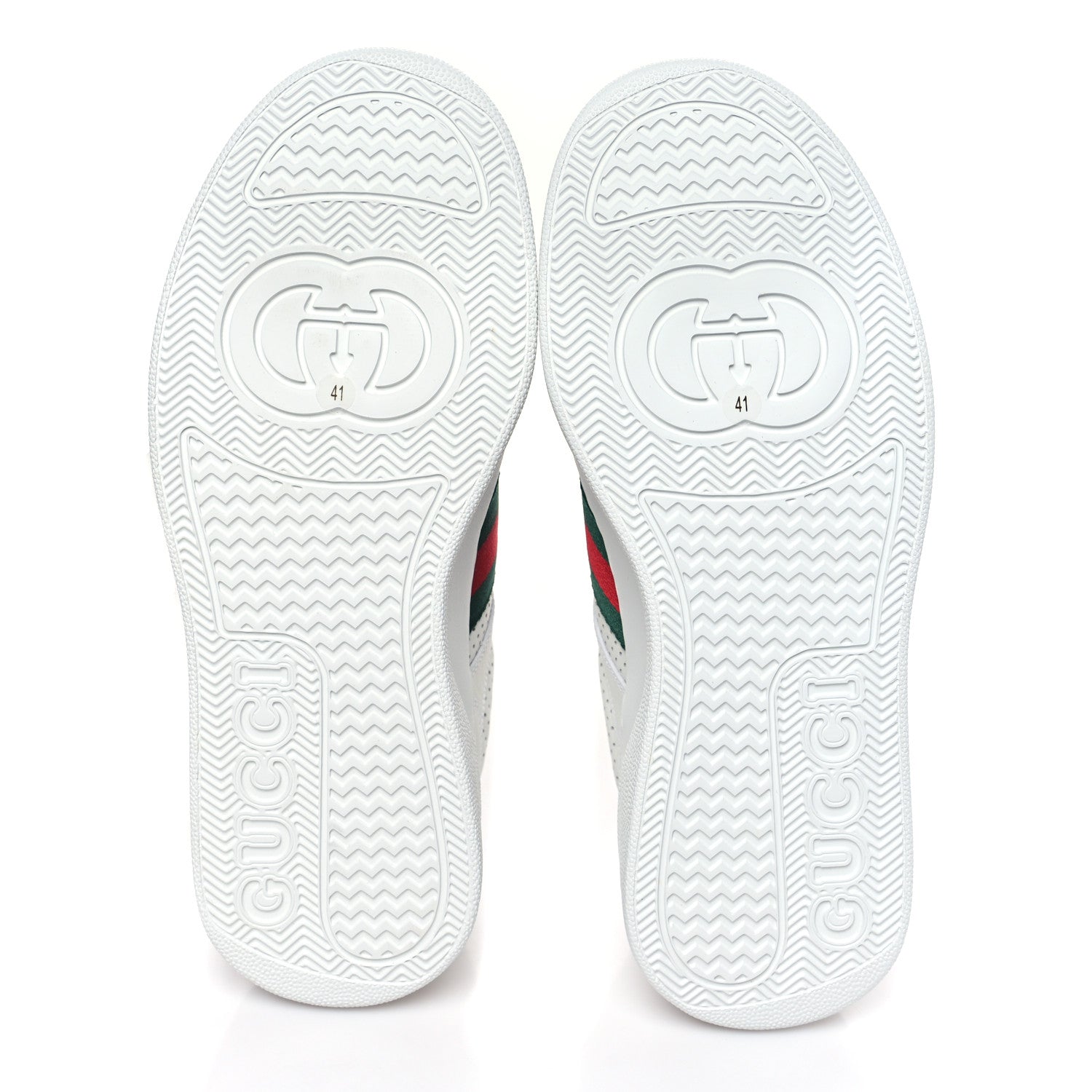 Gucci Calfskin Web Perforated Womens Platform 55mm Sneakers 41 White Bright Splash 7 of 10