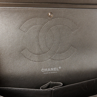 Chanel Metallic Lambskin Quilted Jumbo Double Flap Pewter 6 of 13