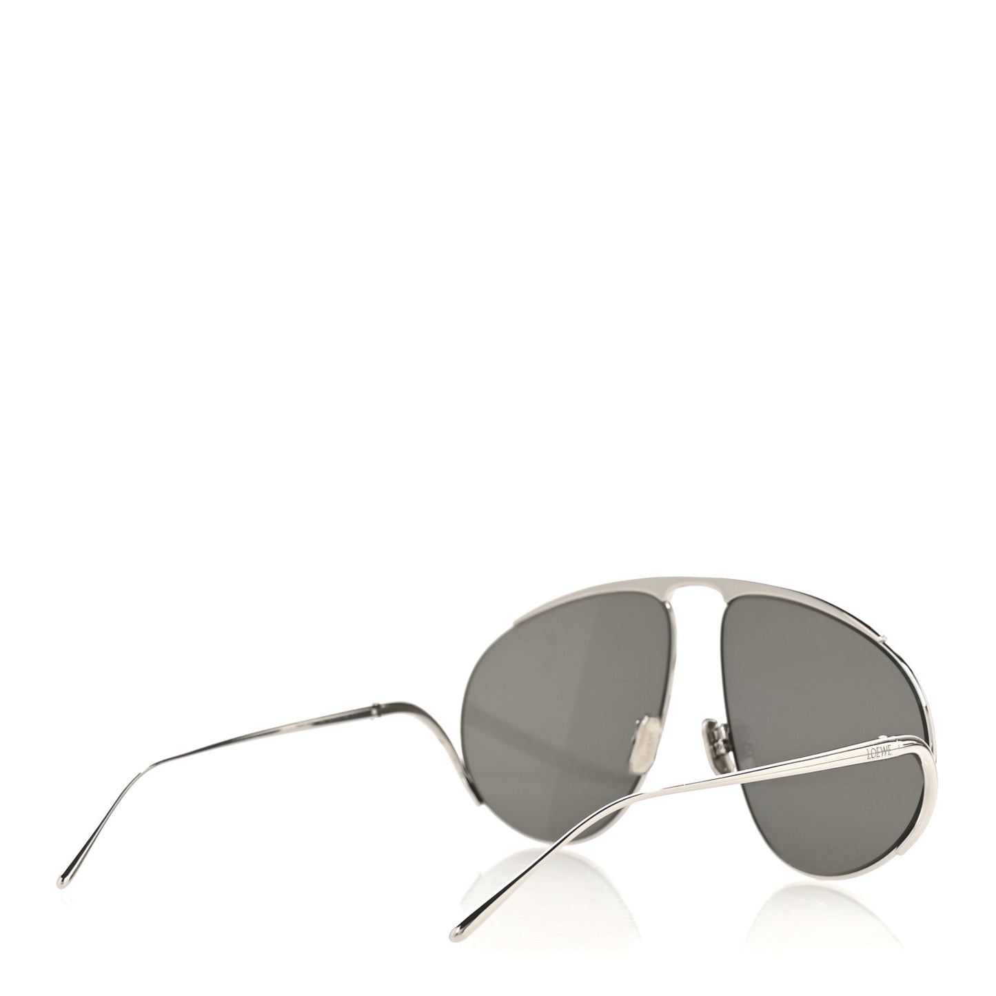 Metal Hillock Aviator Oversized Sunglasses LW40180U Silver