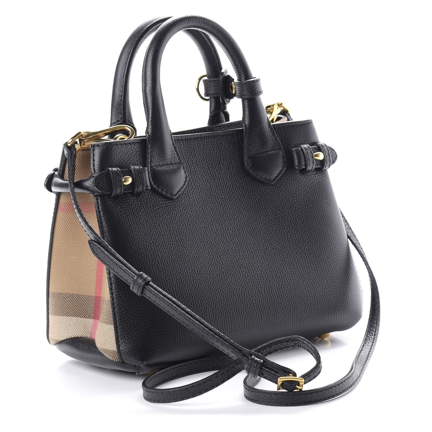 Derby Calfskin House Check Baby Banner Tote Black