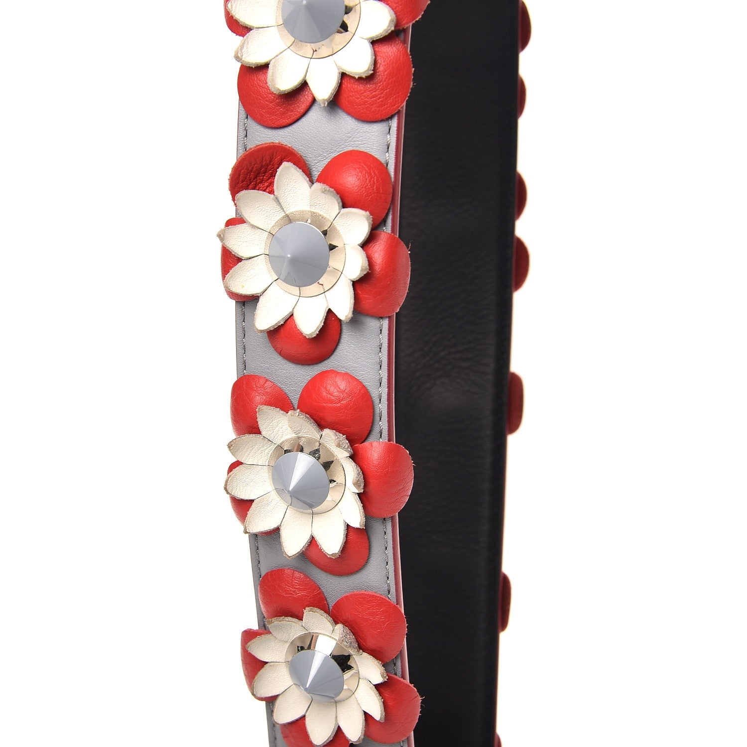 Fendi Vitello Dolce Flowerland Studded Strap You Ardesia Blue Notte 4 of 4