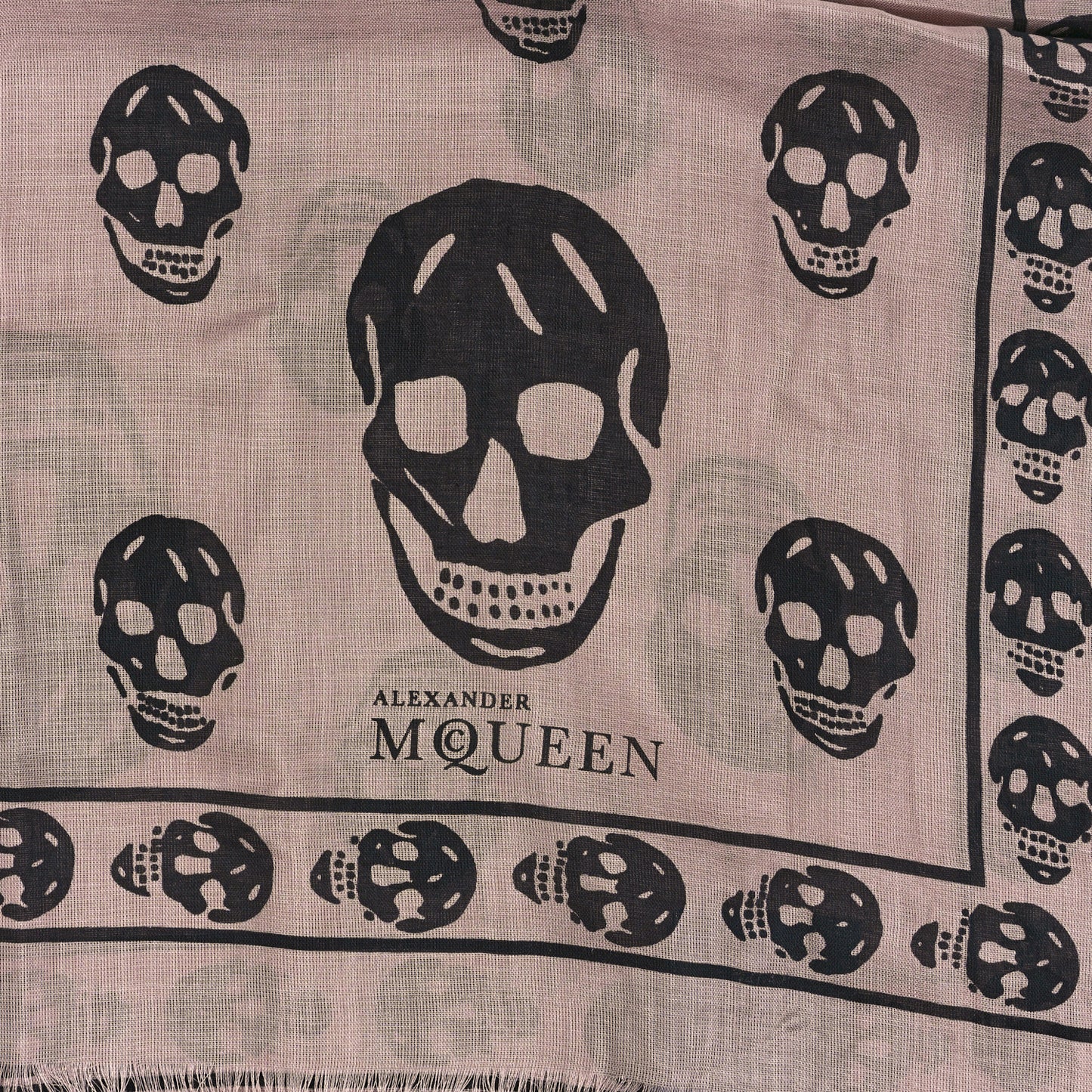 Silk Chiffon Skull Scarf Pink