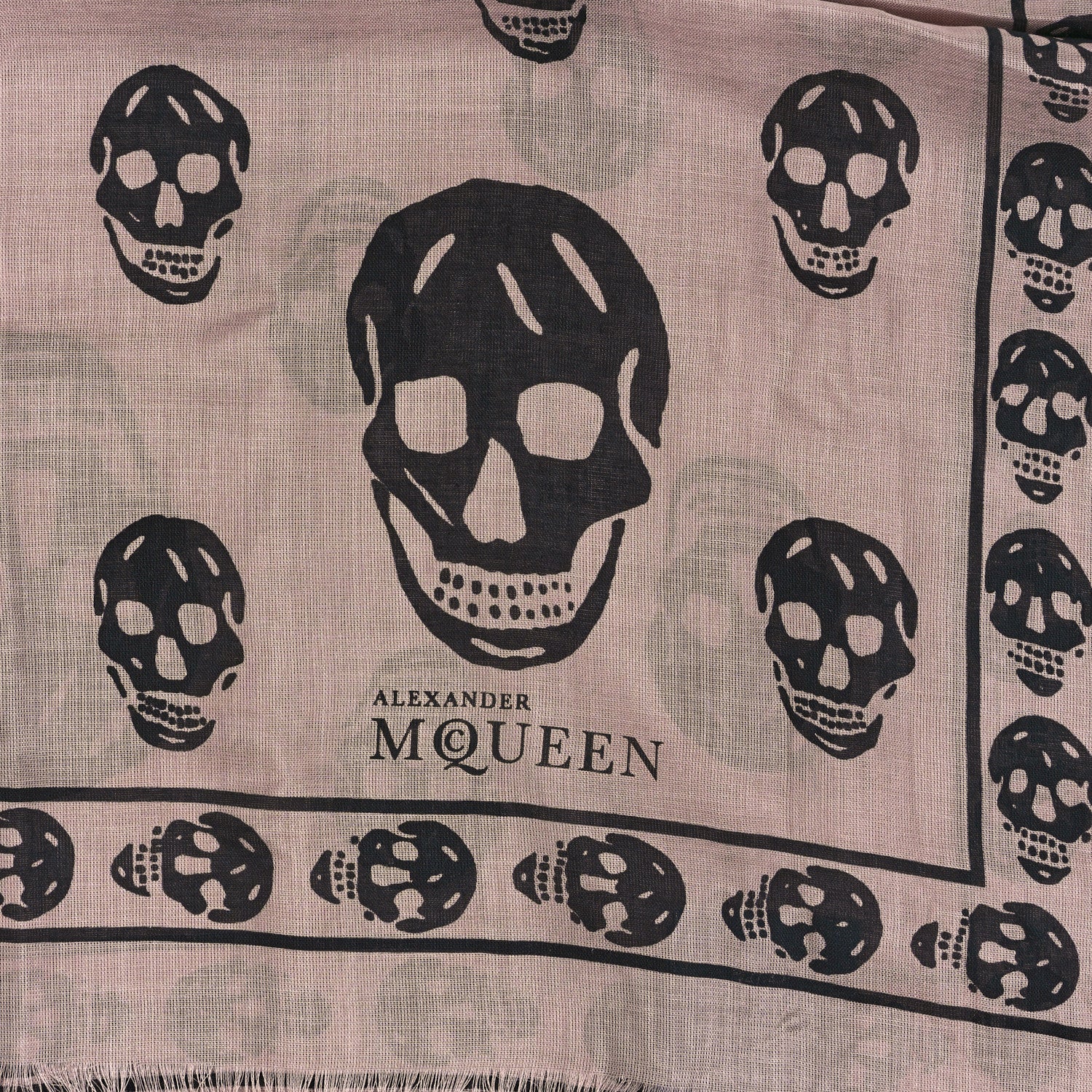 Alexander McQueen Silk Chiffon Skull Scarf Pink 2 of 4
