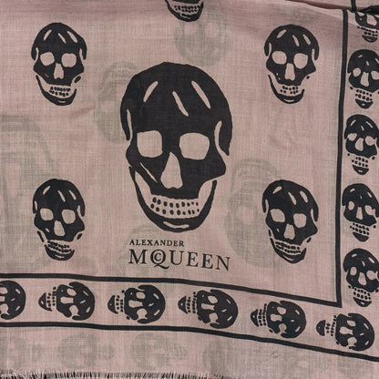 Alexander McQueen Silk Chiffon Skull Scarf Pink 2 of 4