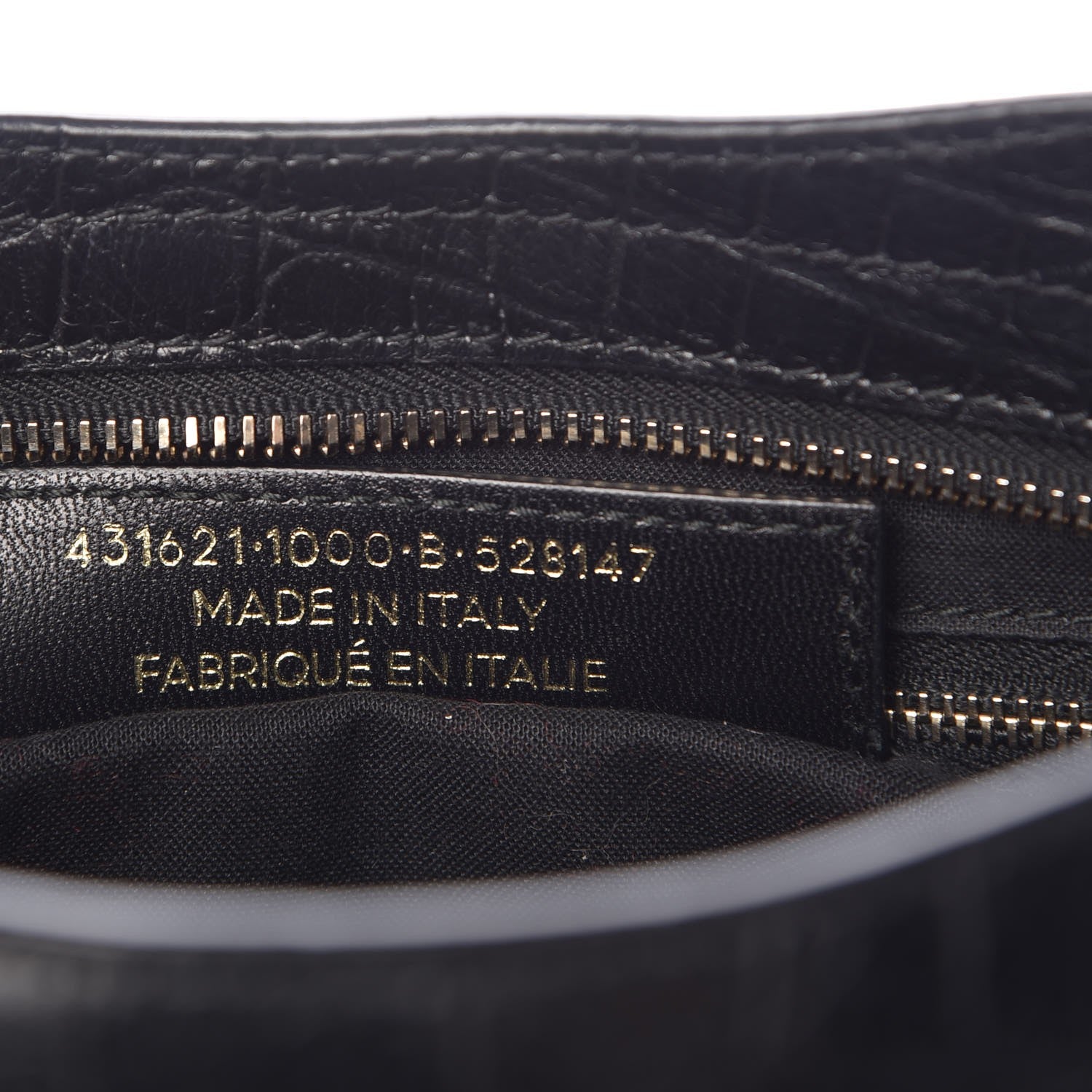 Balenciaga Calfskin Crocodile Embossed Classic Silver Hardware S City Black 7 of 8