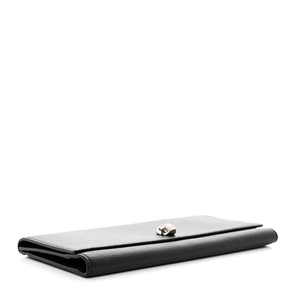 Alexander McQueen Calfskin Skull Clutch Wallet Black 4 of 6