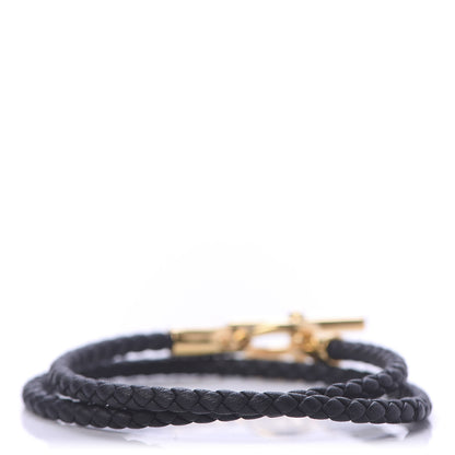 Hermes Swift Double Tour Glenan Bracelet T2 Black 2 of 5
