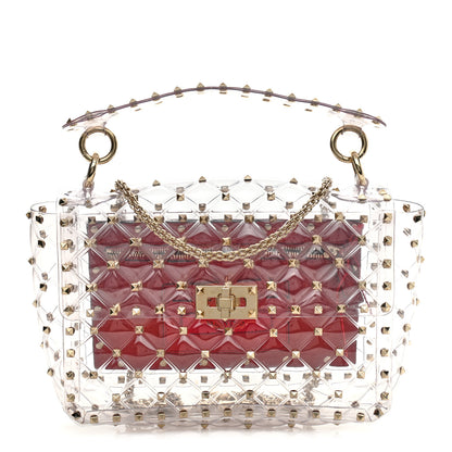 Valentino Garavani PVC Medium Rockstud Spike Shoulder Bag 1 of 9