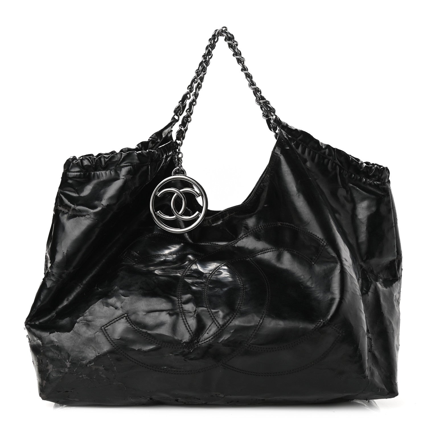 Chanel Vinyl XL Coco Cabas Black 1 of 15