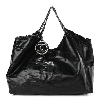 Chanel Vinyl XL Coco Cabas Black 1 of 15