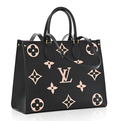 Louis Vuitton Empreinte Monogram Giant Onthego MM Black Beige 2 of 4