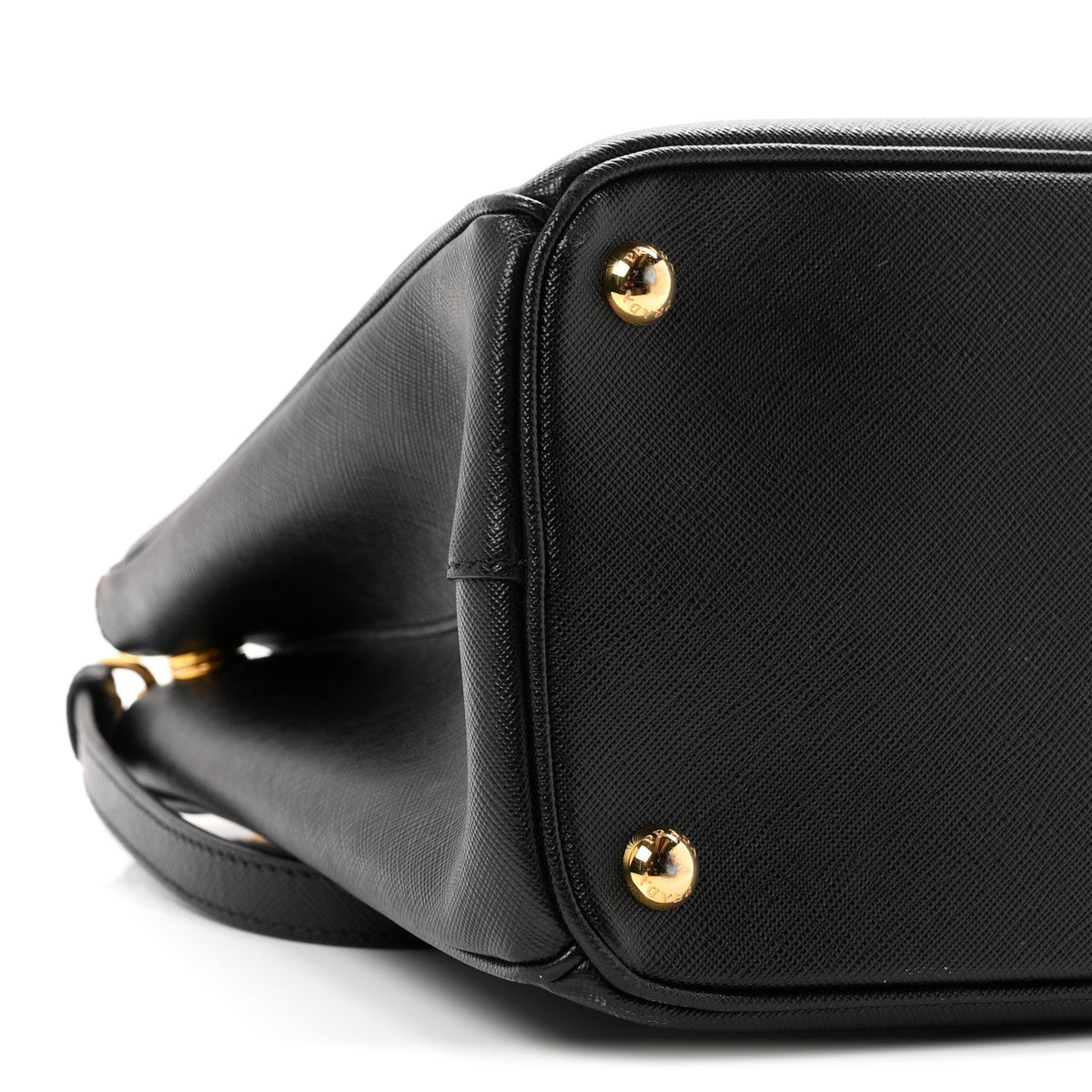 Saffiano Small Galleria Double Zip Tote Black