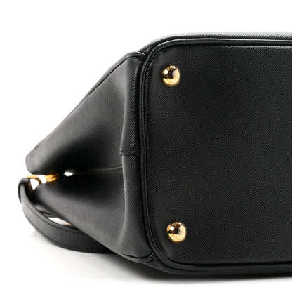Prada Saffiano Small Galleria Double Zip Tote Black 9 of 10